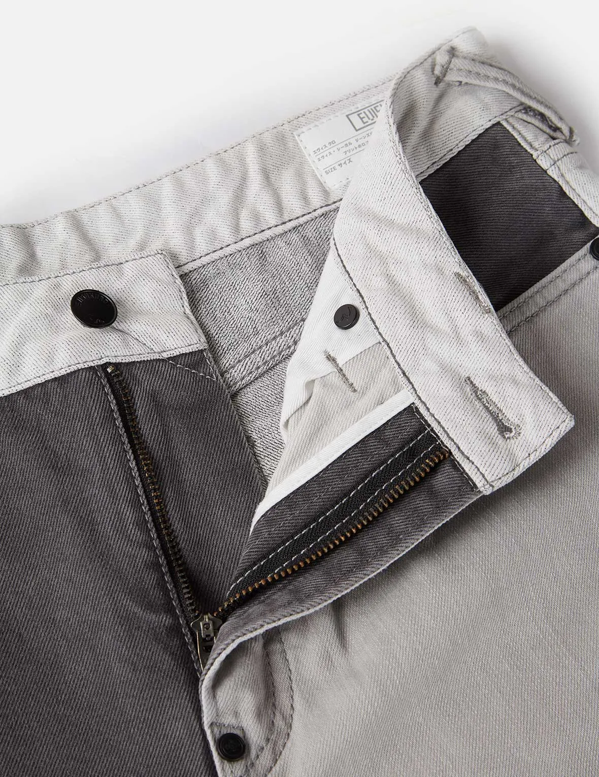 Multi Pocket Colorblock Straight Fit Jeans