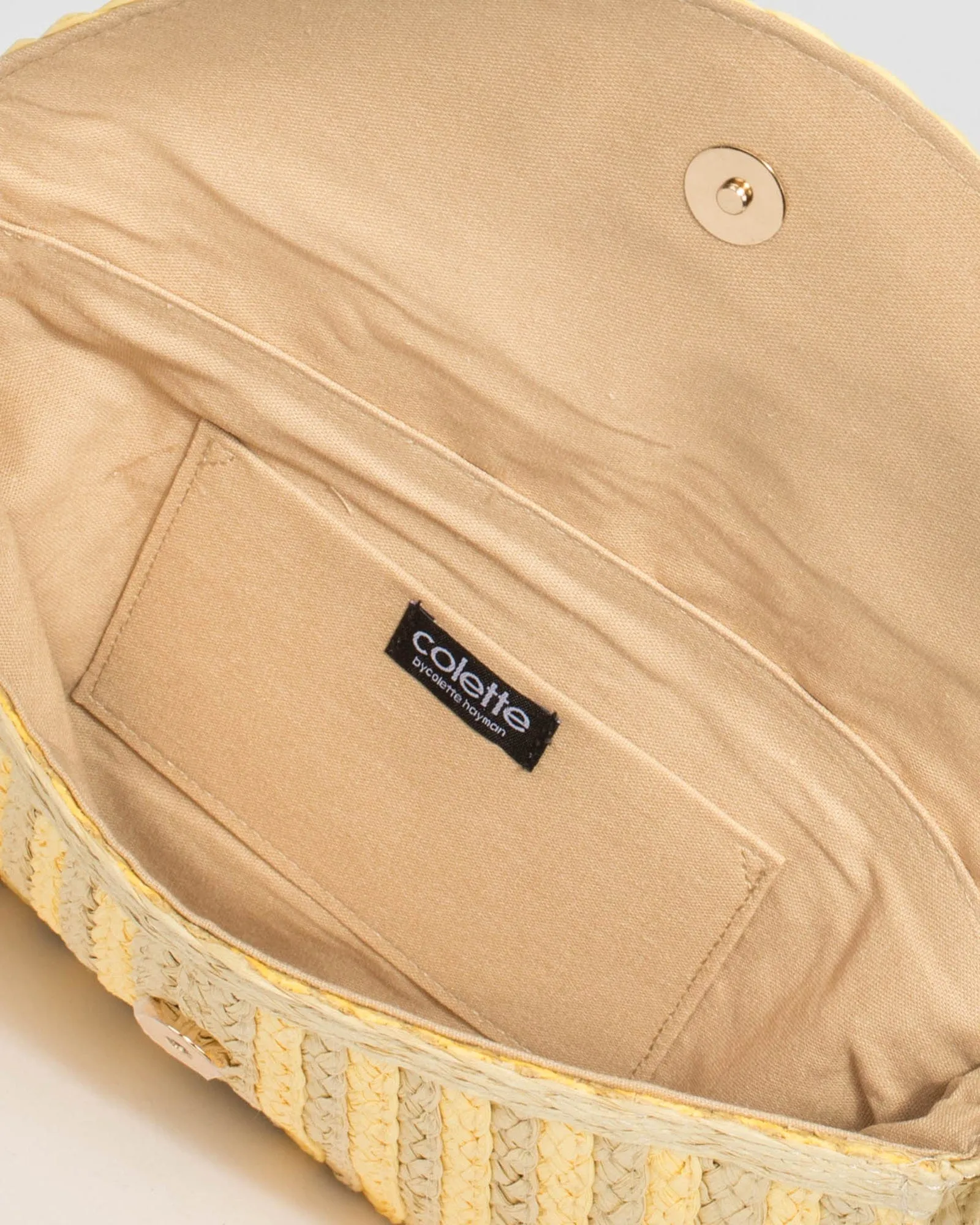 Natural Alessandria Tassel Clutch Bag