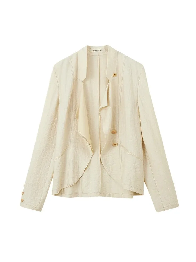 Natural Wrinkled Chic Simple Casual Jacket