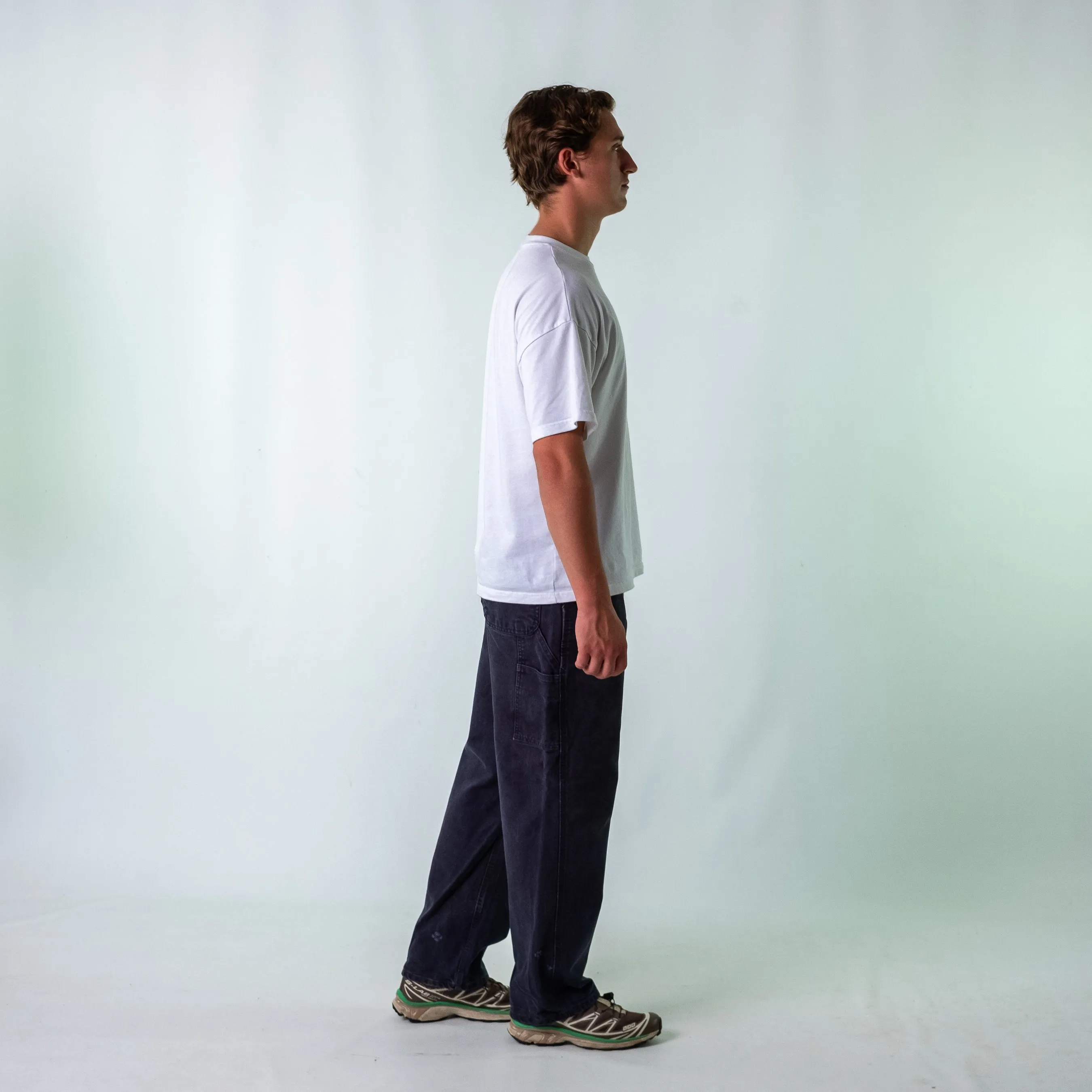 Navy Blue 90s Carhartt Denim Carpenter Jeans Baggy Pants (34x30)
