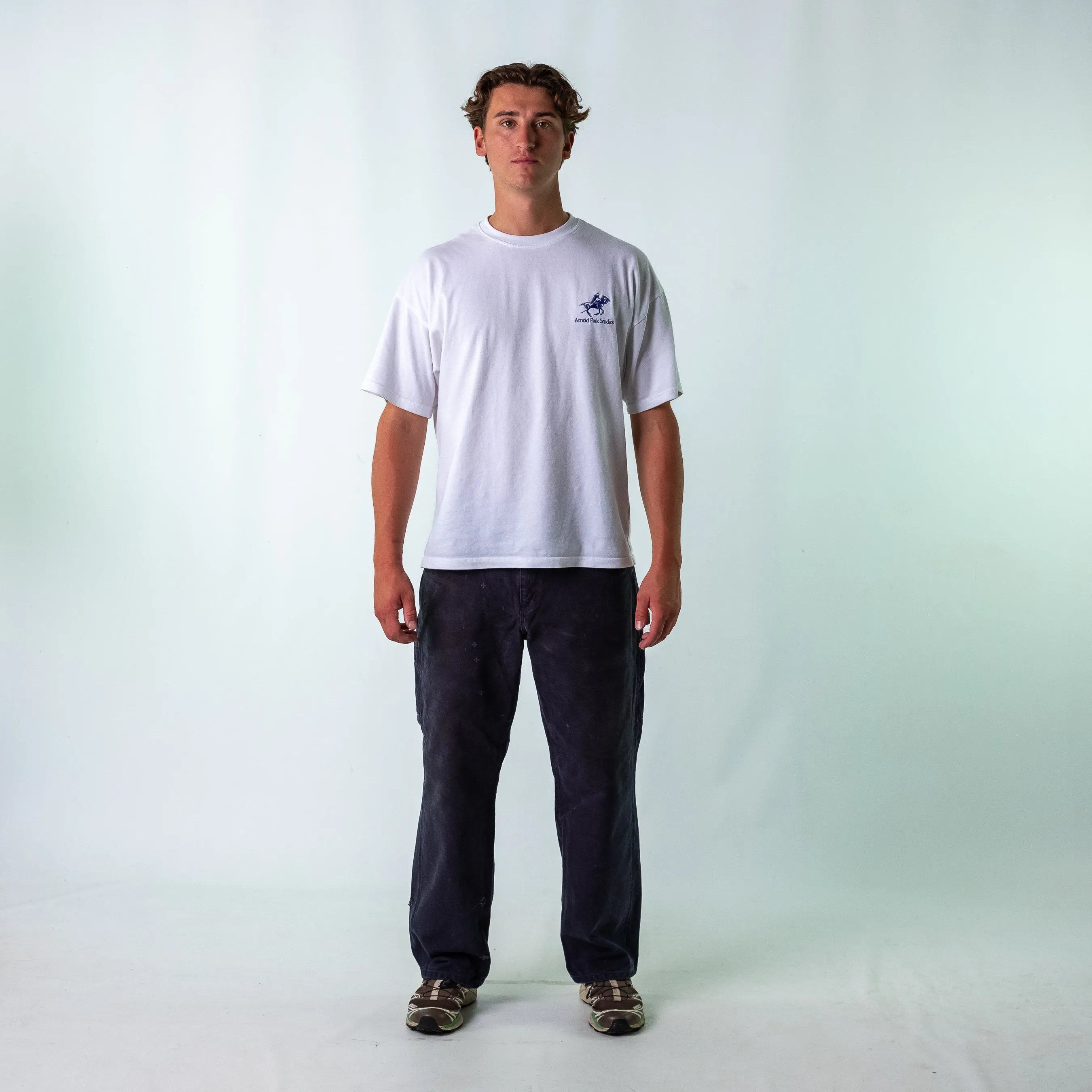 Navy Blue 90s Carhartt Denim Carpenter Jeans Baggy Pants (34x30)
