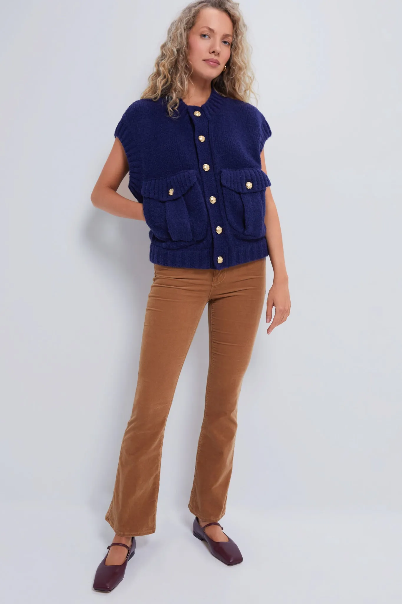 Navy Knit Valentina Vest