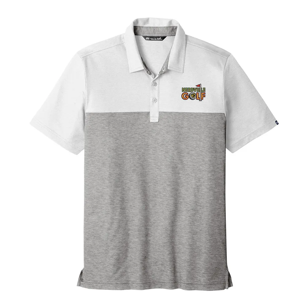 Nerdville Golf Logo TravisMathew Oceanside Blocked Polo (Men)