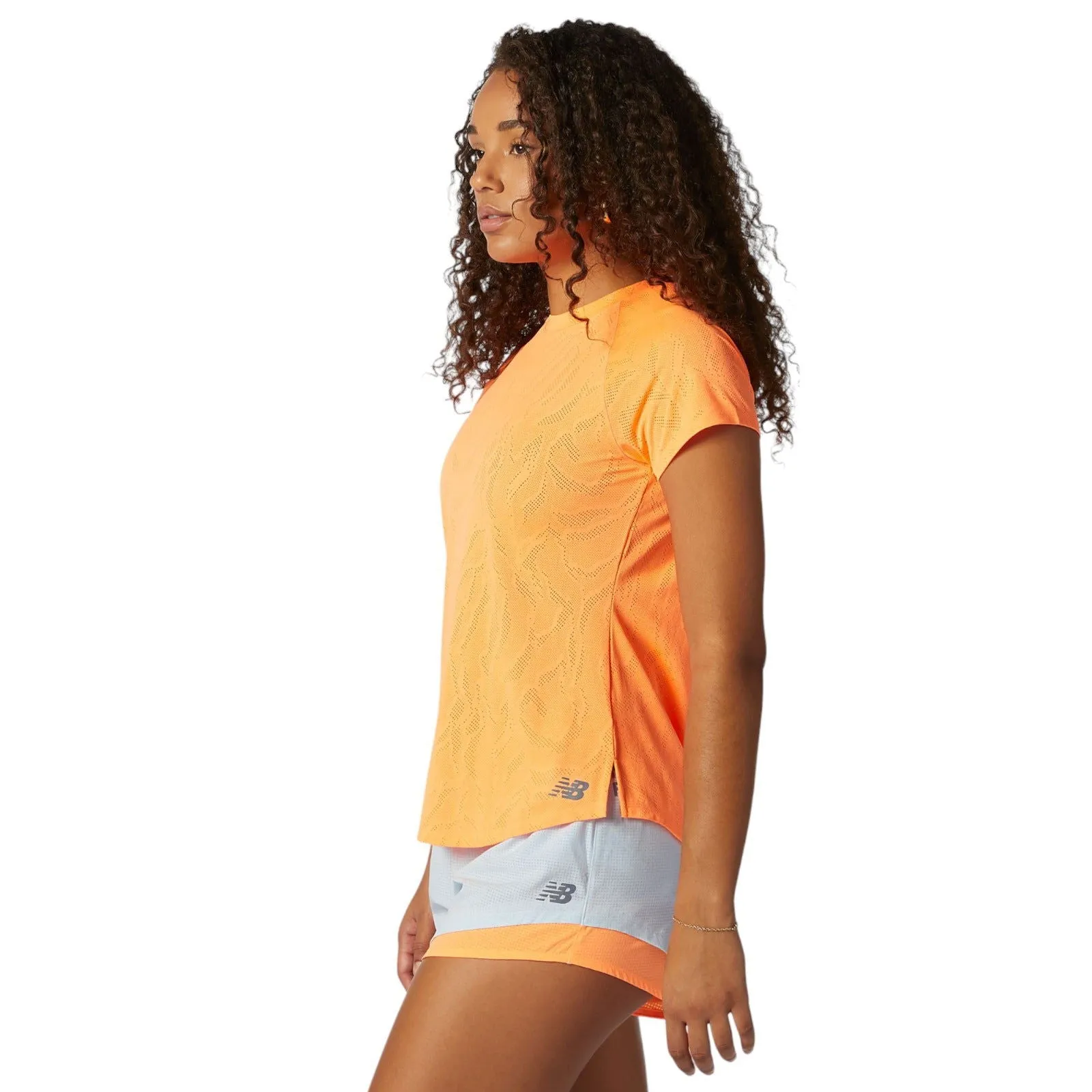 New Balance Women's Q Speed Fuel Jacquard T-Shirt - Orange