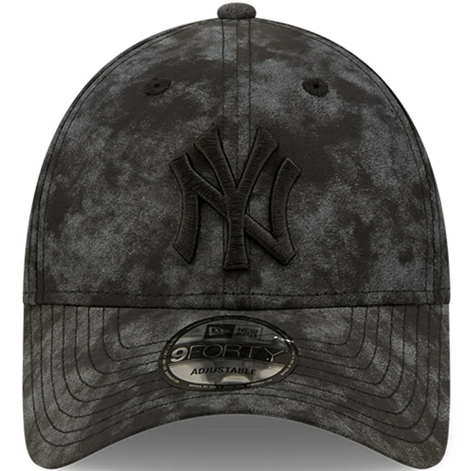 New Era Mens New York Yankees 9FORTY MLB Textured Camo Baseball Cap - Black