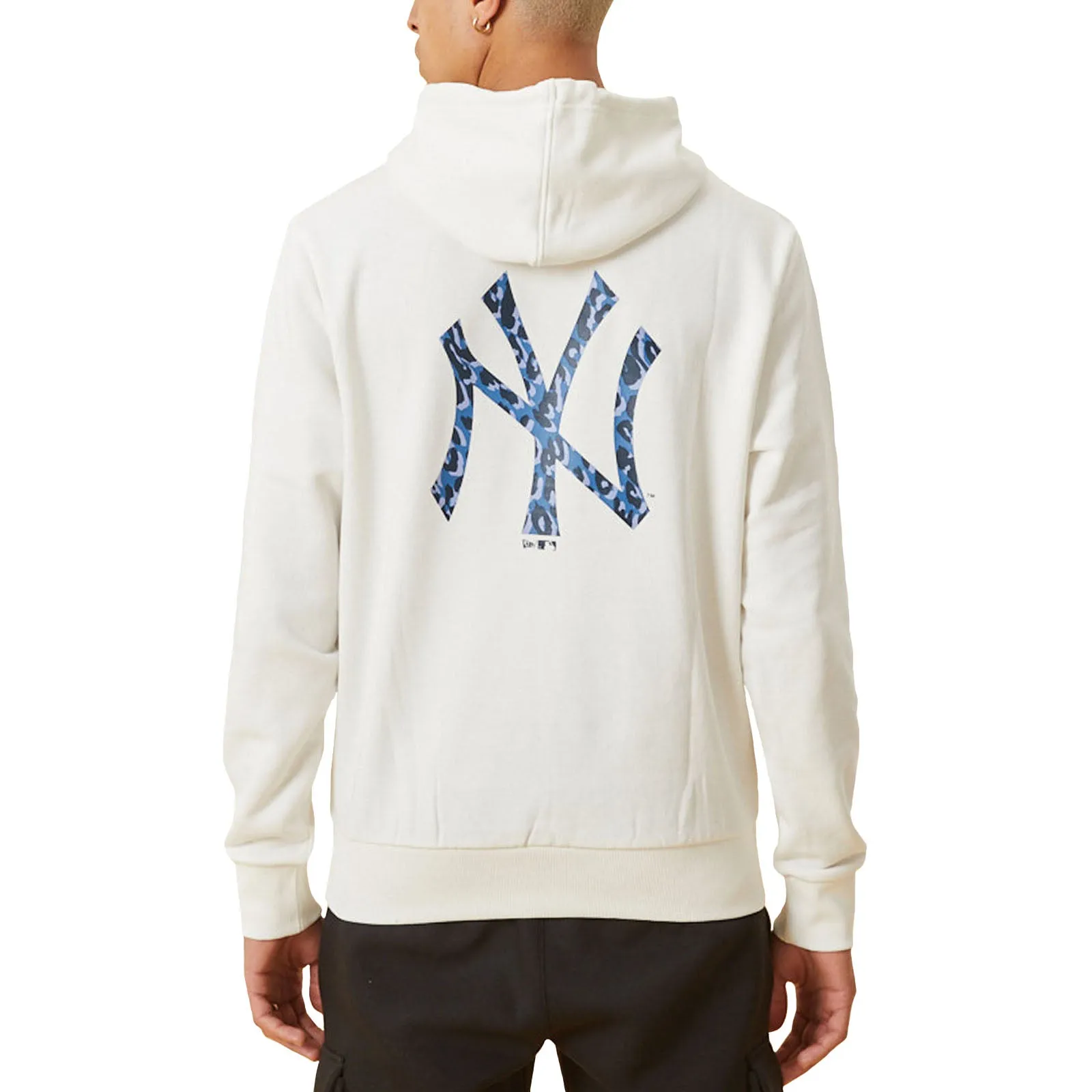 New Era Mens New York Yankees Logo Infill Hoodie - White