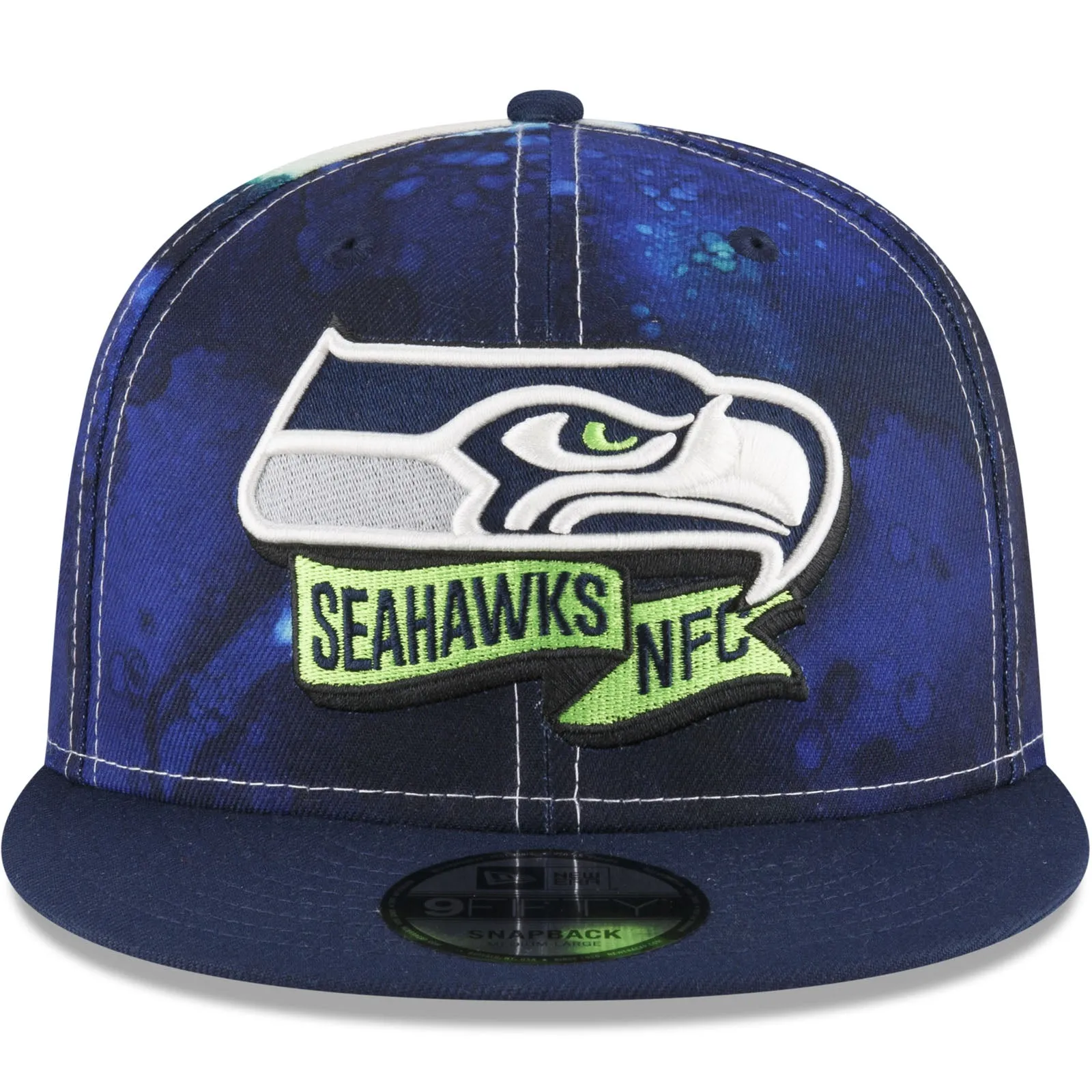 New Era Seattle Seahawks NFL 2022 Sideline Ink 9FIFTY Baseball Cap - Blue