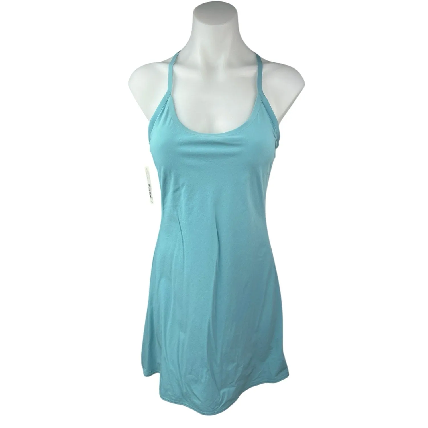 NEW Outdoor Voices Exercise Blue Scoop Neck Racerback Mini Tennis A-line Dress S