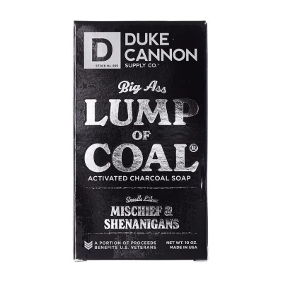 new!Duke Cannon Lump Of Coal Bar Soap Mens Bar Soaps 10 oz.