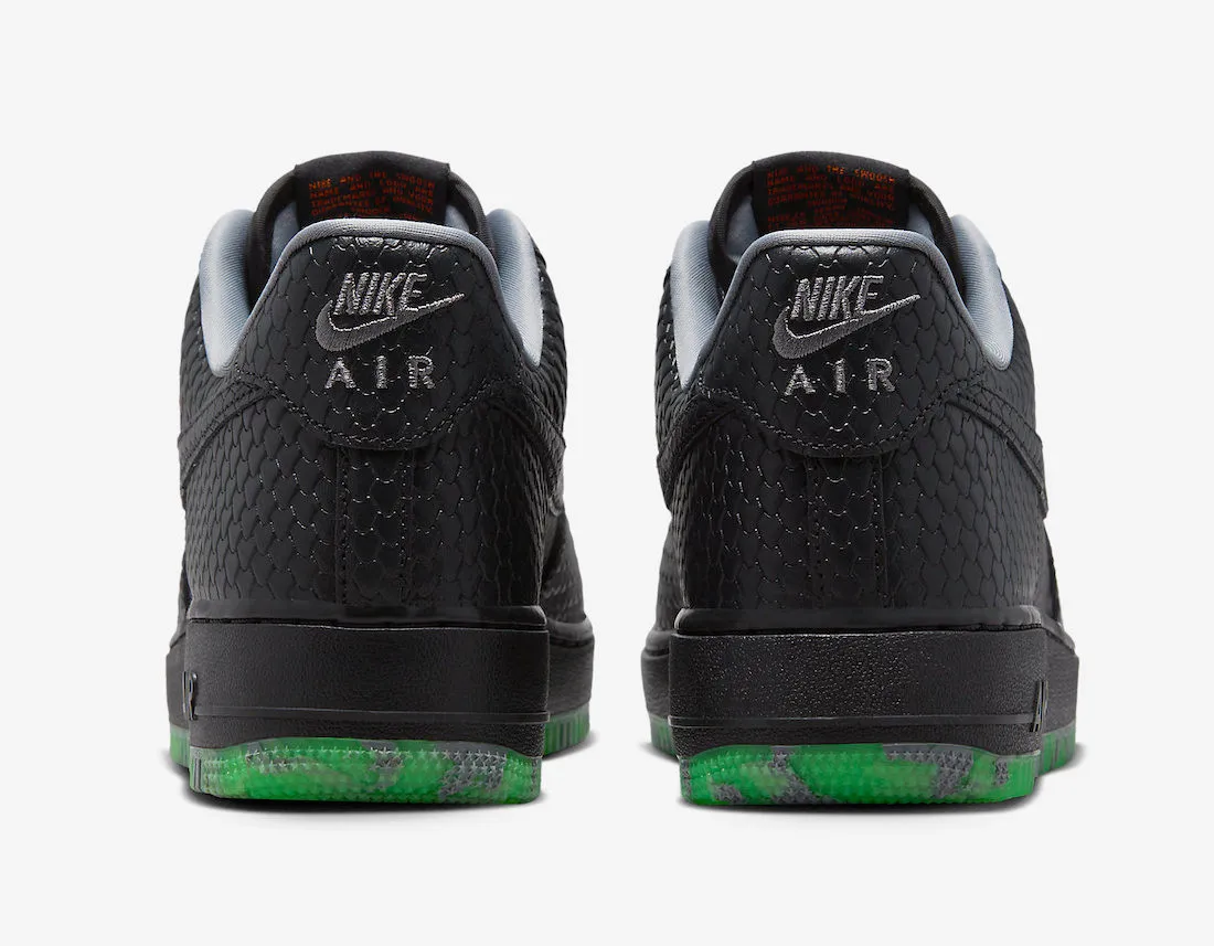 Nike Air Force 1 Low Halloween Black Smoke Grey Green Strike FQ8822-084