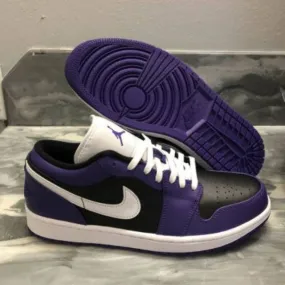 Nike air jordan 1 low court purple black white