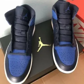 Nike air jordan 1 mid obsidian black game royal blue men’s 11.5