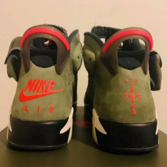 Nike air jordan 6 retro travis scott cactus jack olive