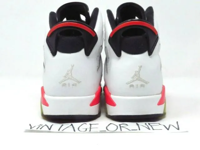 Nike air jordan vi 6 white infrared retro 2014 bg gs 384665-123 sz 7y
