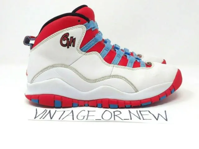 Nike air jordan x 10 chicago flag city pack retro 2016 bg gs 310806-114 sz 4y