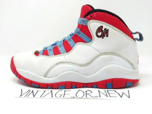 Nike air jordan x 10 chicago flag city pack retro 2016 bg gs 310806-114 sz 4y