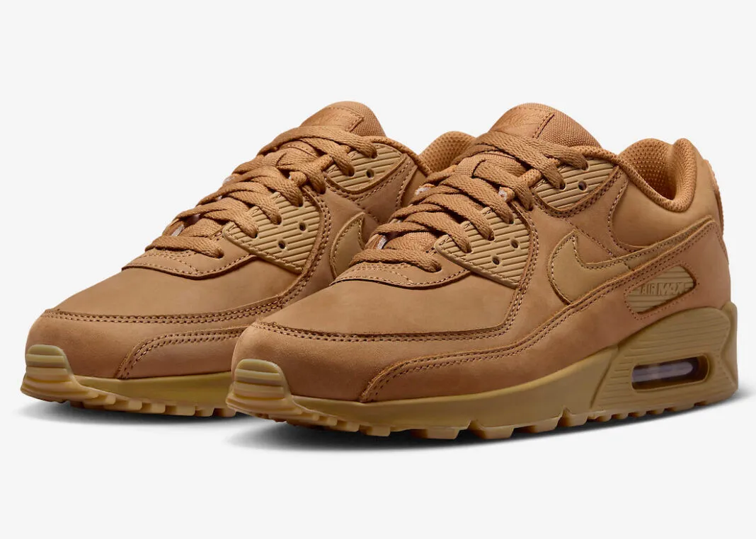 Nike Air Max 90 Premium Flax Gum Light Brown Wheat FZ5102-299