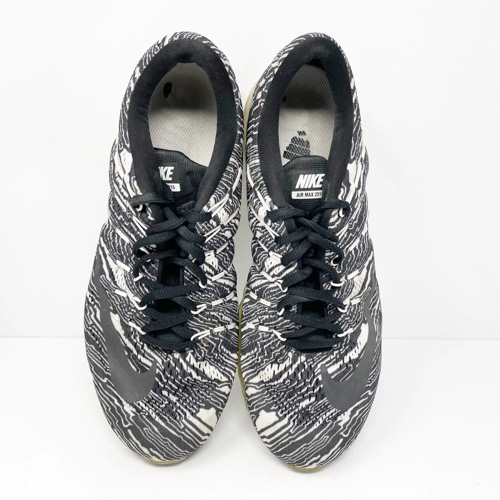 Nike Mens Air Max 2016 818135-100 Black Running Shoes Sneakers Size 10