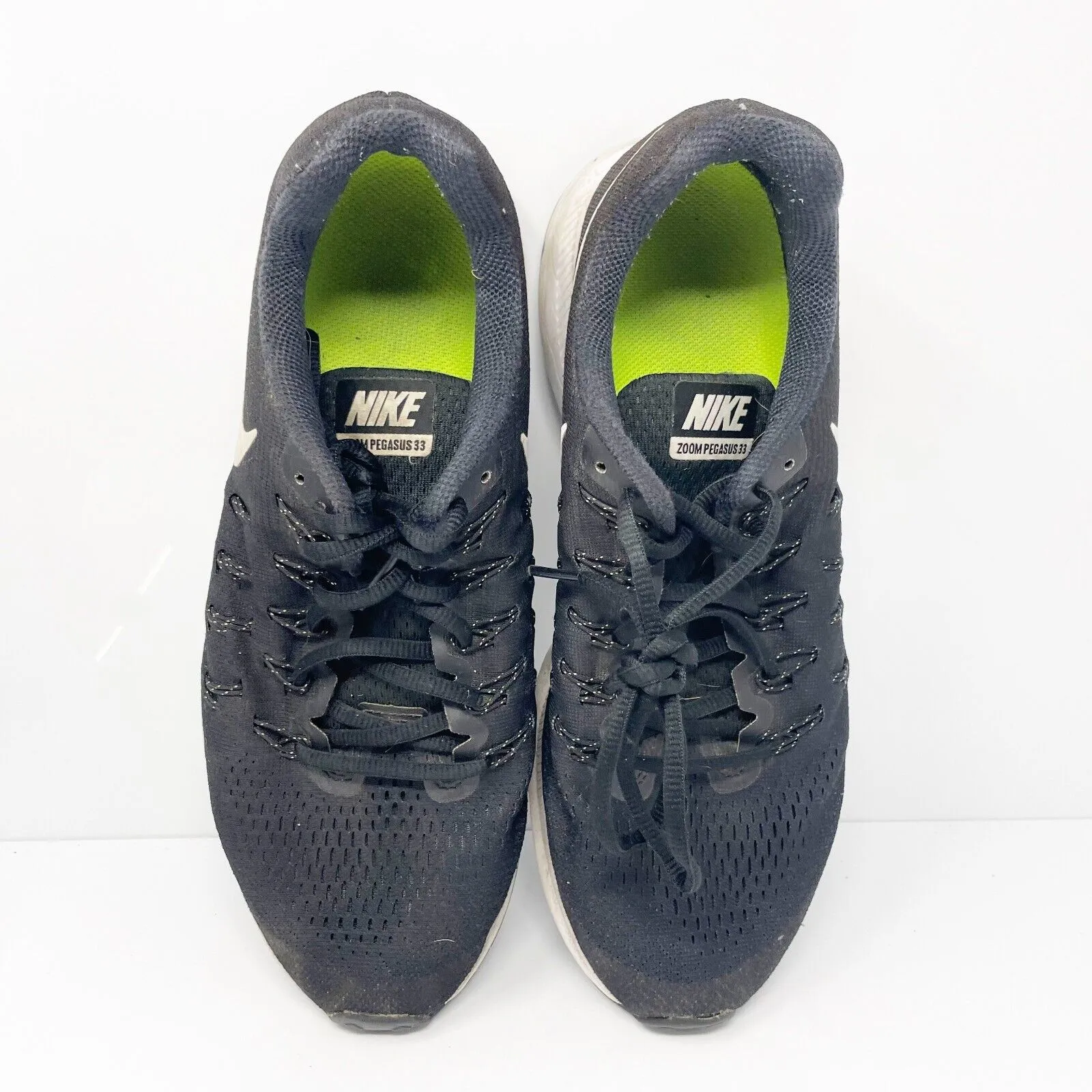 Nike Mens Air Zoom Pegasus 33 831352-001 Black Running Shoes Sneakers Size 10