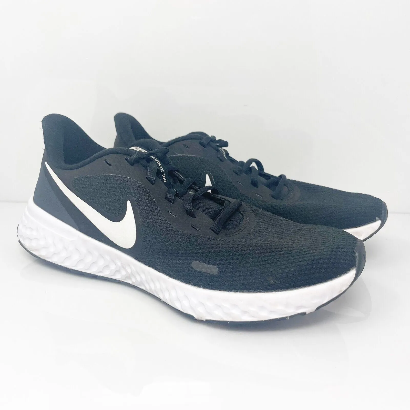 Nike Mens Revolution 5 BQ3204-002 Black Running Shoes Sneakers Size 8