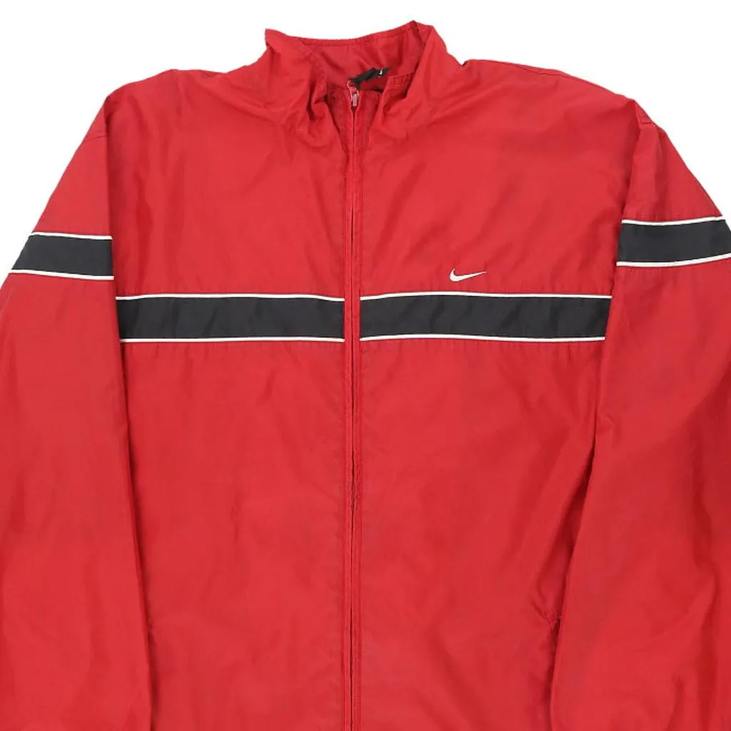 Nike Track Jacket - XL Red Nylon