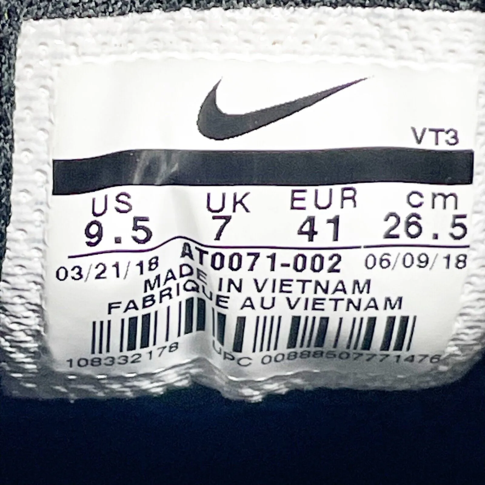 Nike Womens Air Max 97 AT0071-002 Black Running Shoes Sneakers Size 9.5