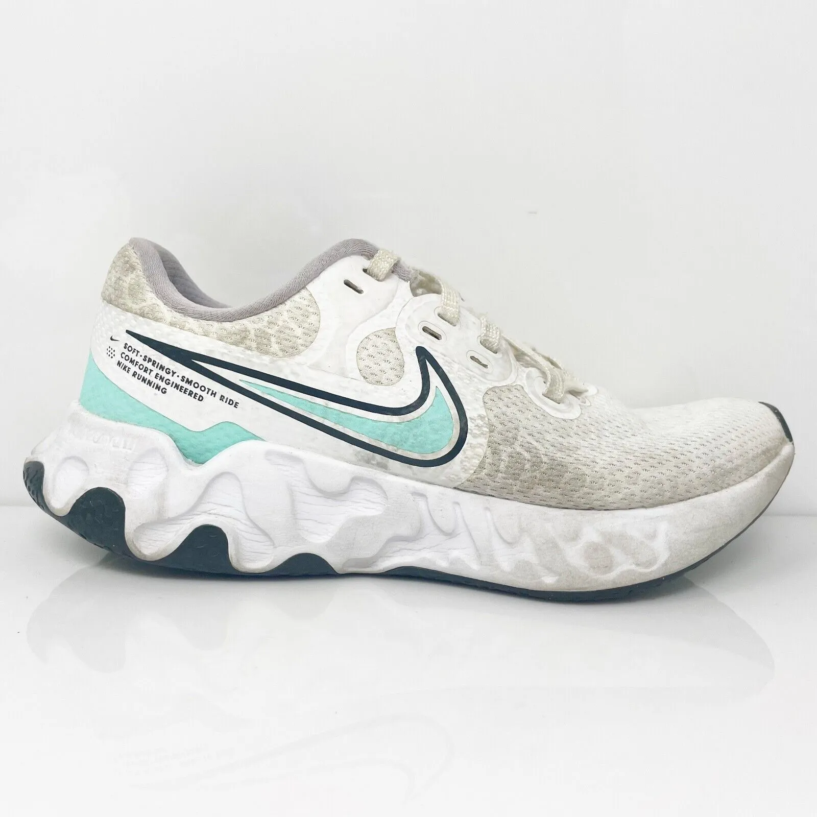 Nike Womens Renew Ride 2 CU3508-107 White Running Shoes Sneakers Size 7