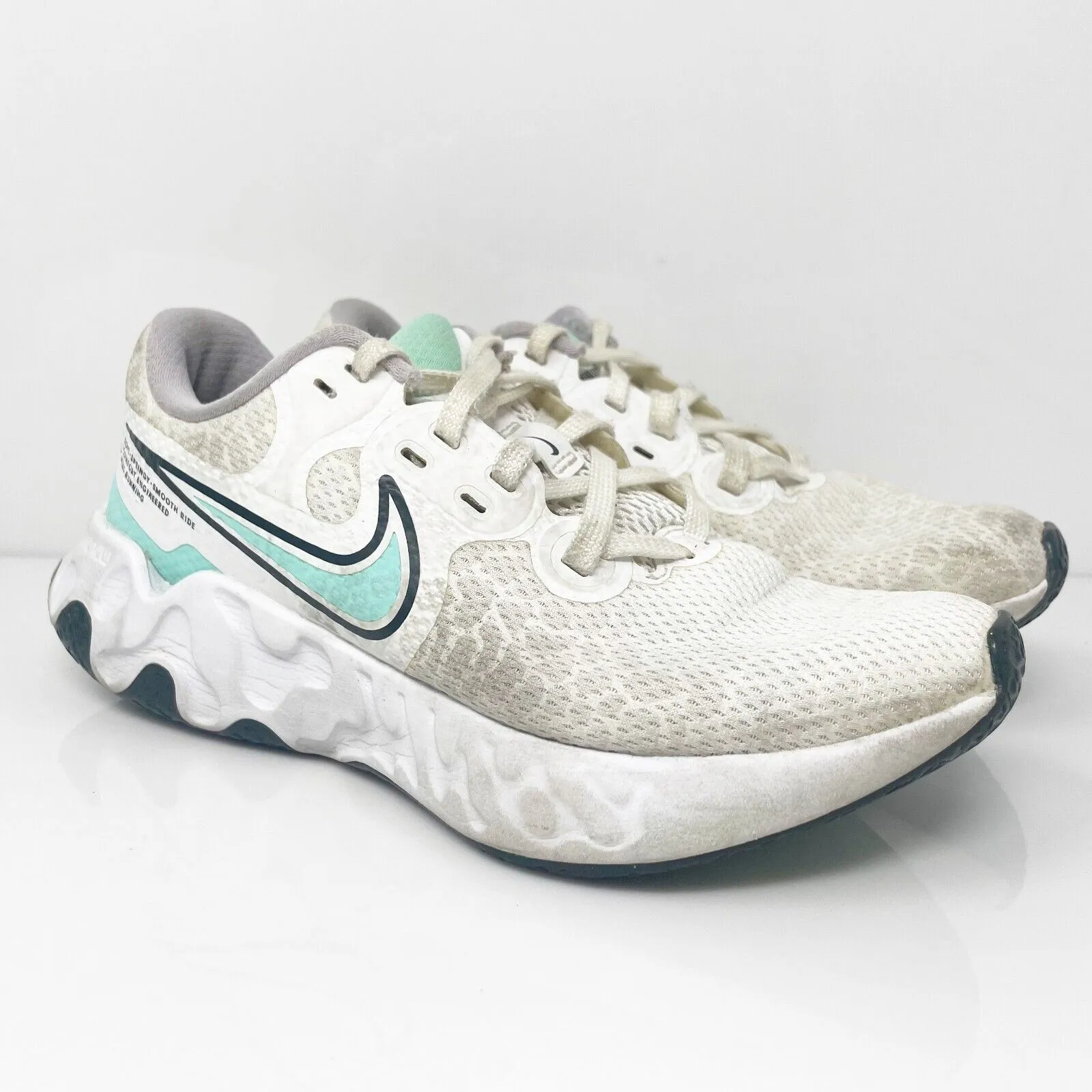 Nike Womens Renew Ride 2 CU3508-107 White Running Shoes Sneakers Size 7