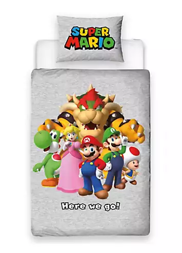 Nintendo Super Mario Here We Go Duvet Cover Set | Kaleidoscope