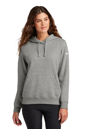 NKFD9889 Nike Women's Club Fleece Sleeve Swoosh Pullover Hoodie