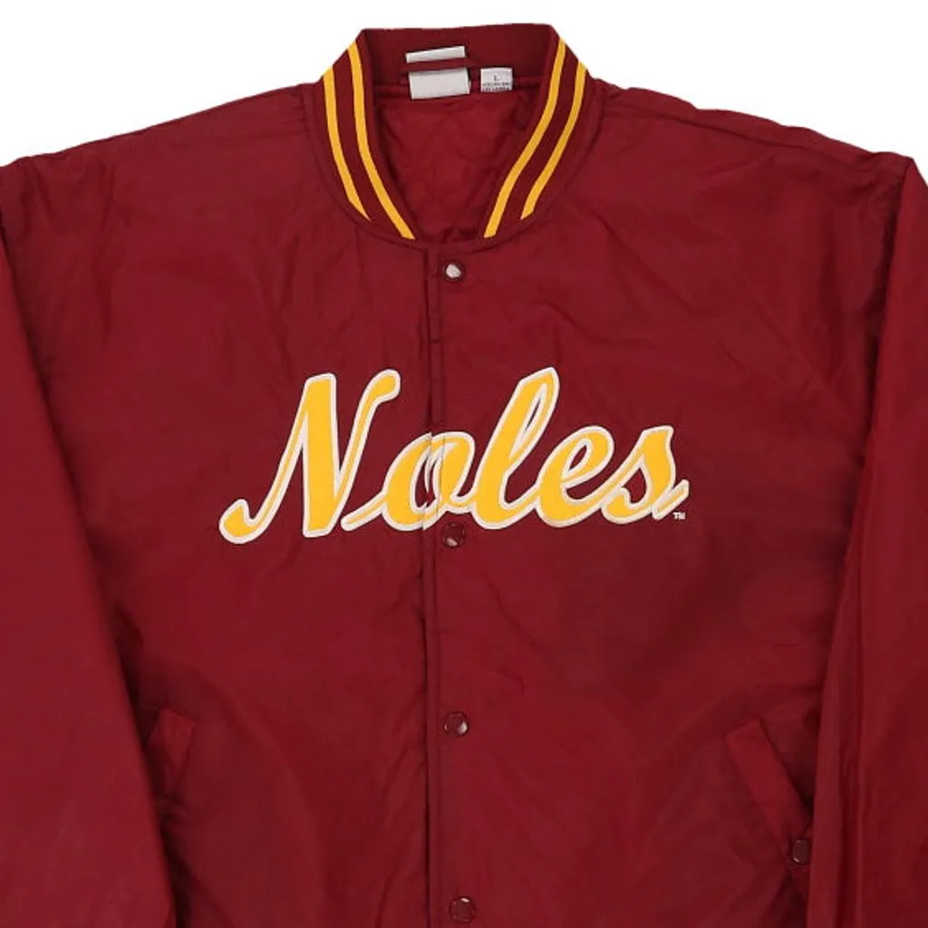 Noles Red Oak Baseball Jacket - Large Burgundy Nylon