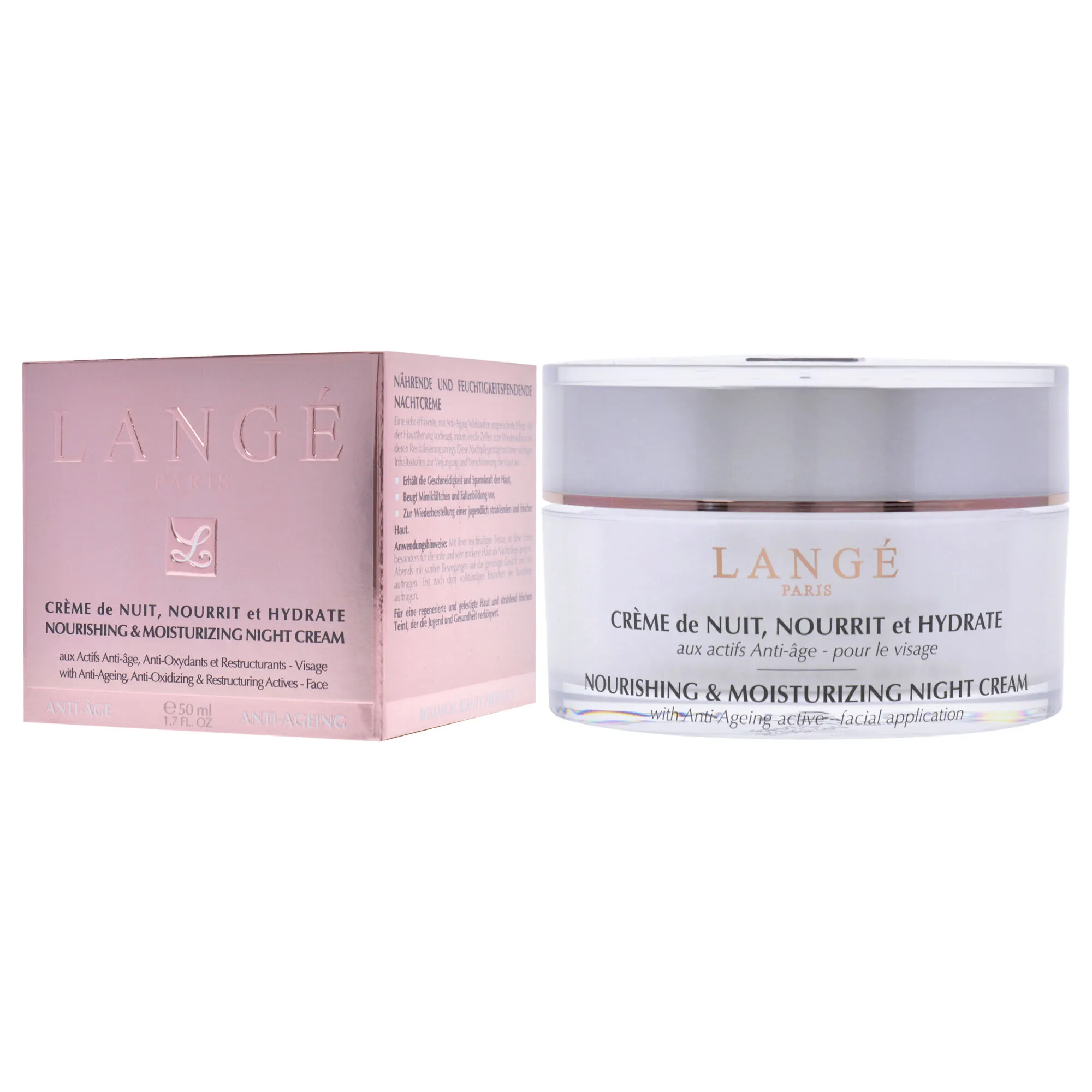 Nourishing and Moisturizing Night Cream by Lange for Unisex - 1.7 oz Cream
