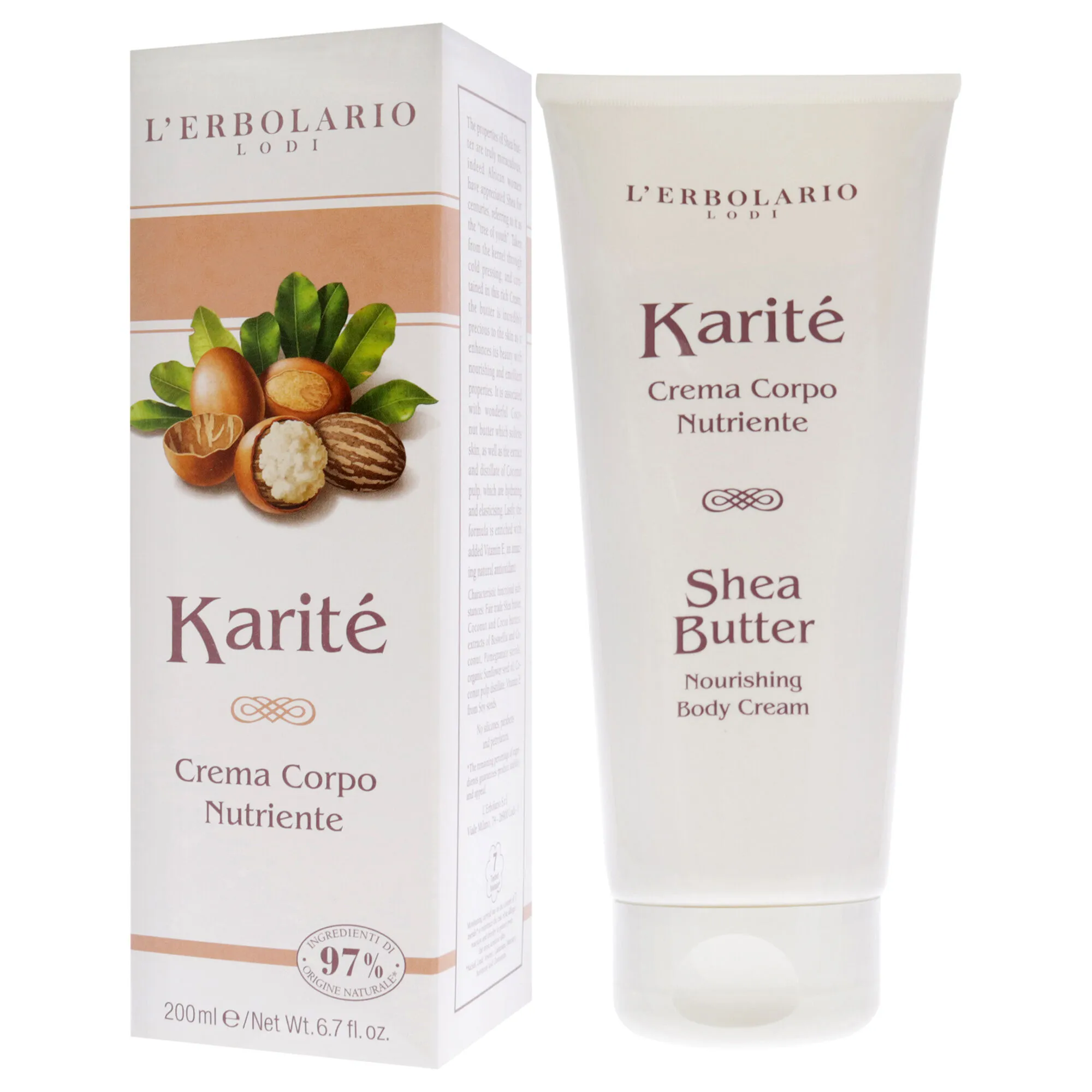 Nourishing Body Cream - Shea Butter by LErbolario for Unisex - 6.7 oz Cream