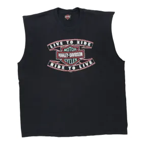 Oakland, CA Harley Davidson Graphic Vest - 3XL Black Cotton