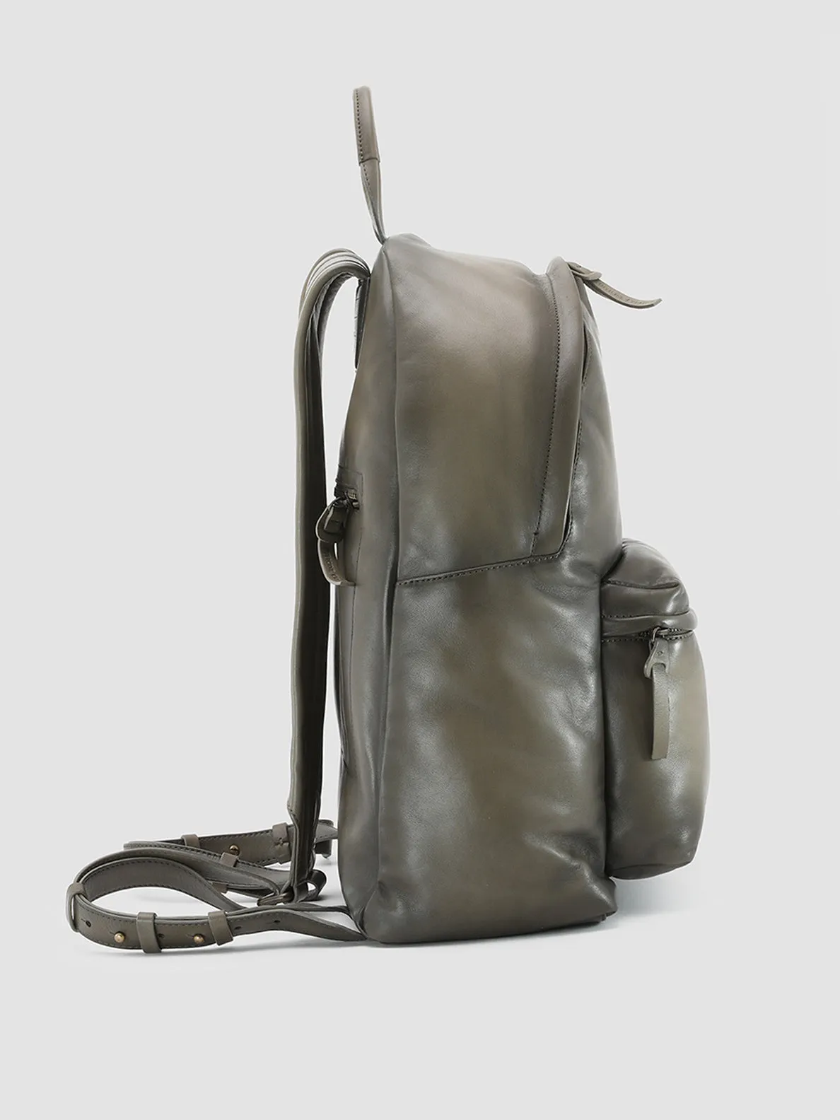 OC PACK - Green Leather backpack