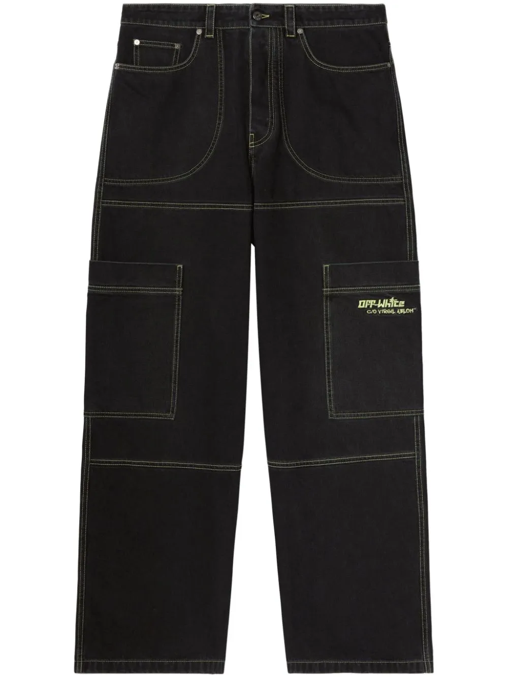 Off White Irregular Cargo Jeans