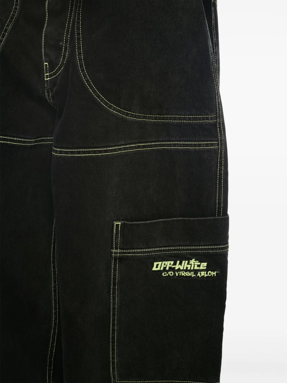 Off White Irregular Cargo Jeans