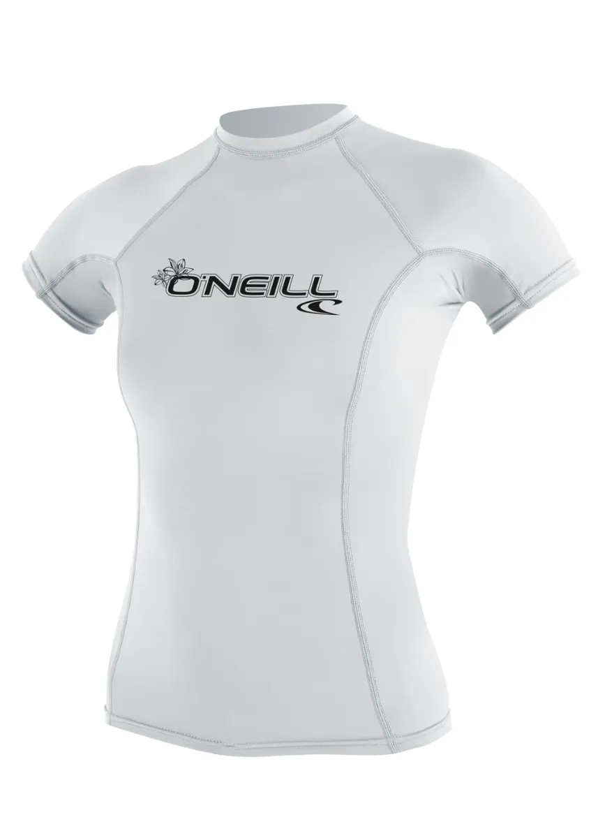 O'NEILL WOMENS BASIC SKINS S/S RASH VEST 3548