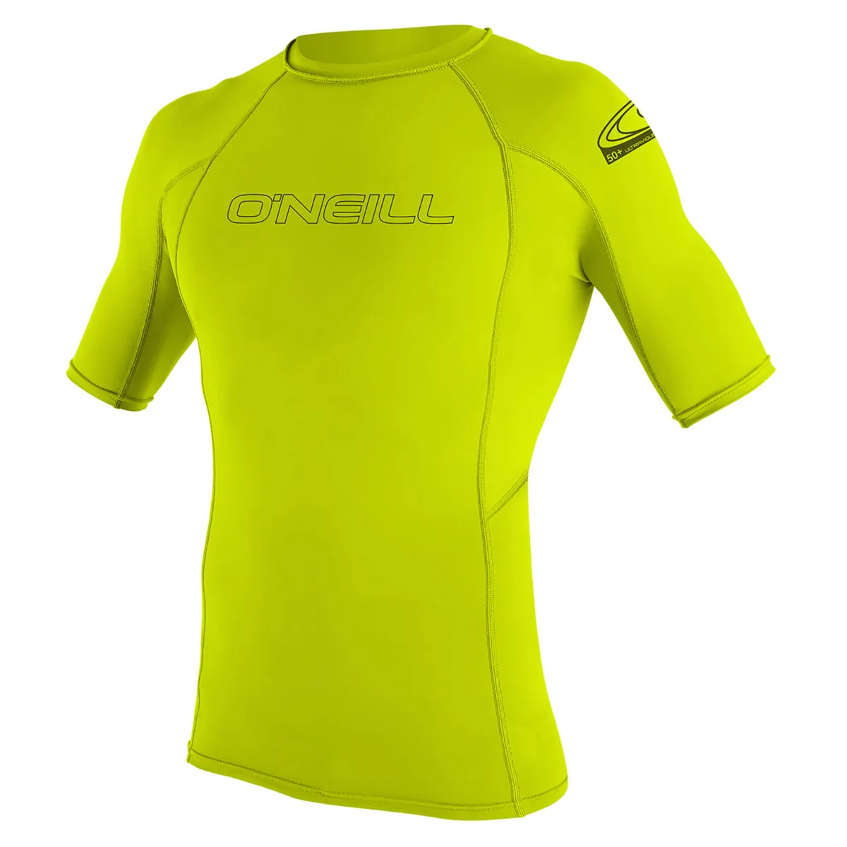 O'Neill Youth Basic Skins 50+ Short Sleeve Rash Vest - Lime