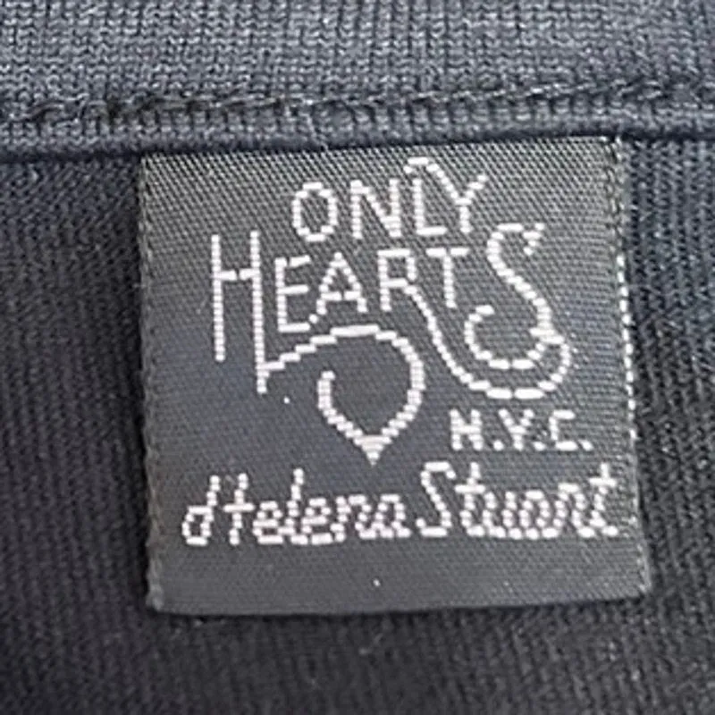 Only Hearts Helena Stuart Black Sleeveless Cutout Keyhole Slim Crop Tank Top M