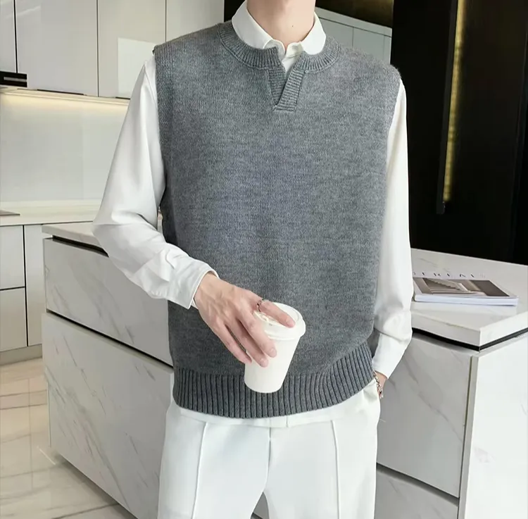 Open Neck Sweater Vest