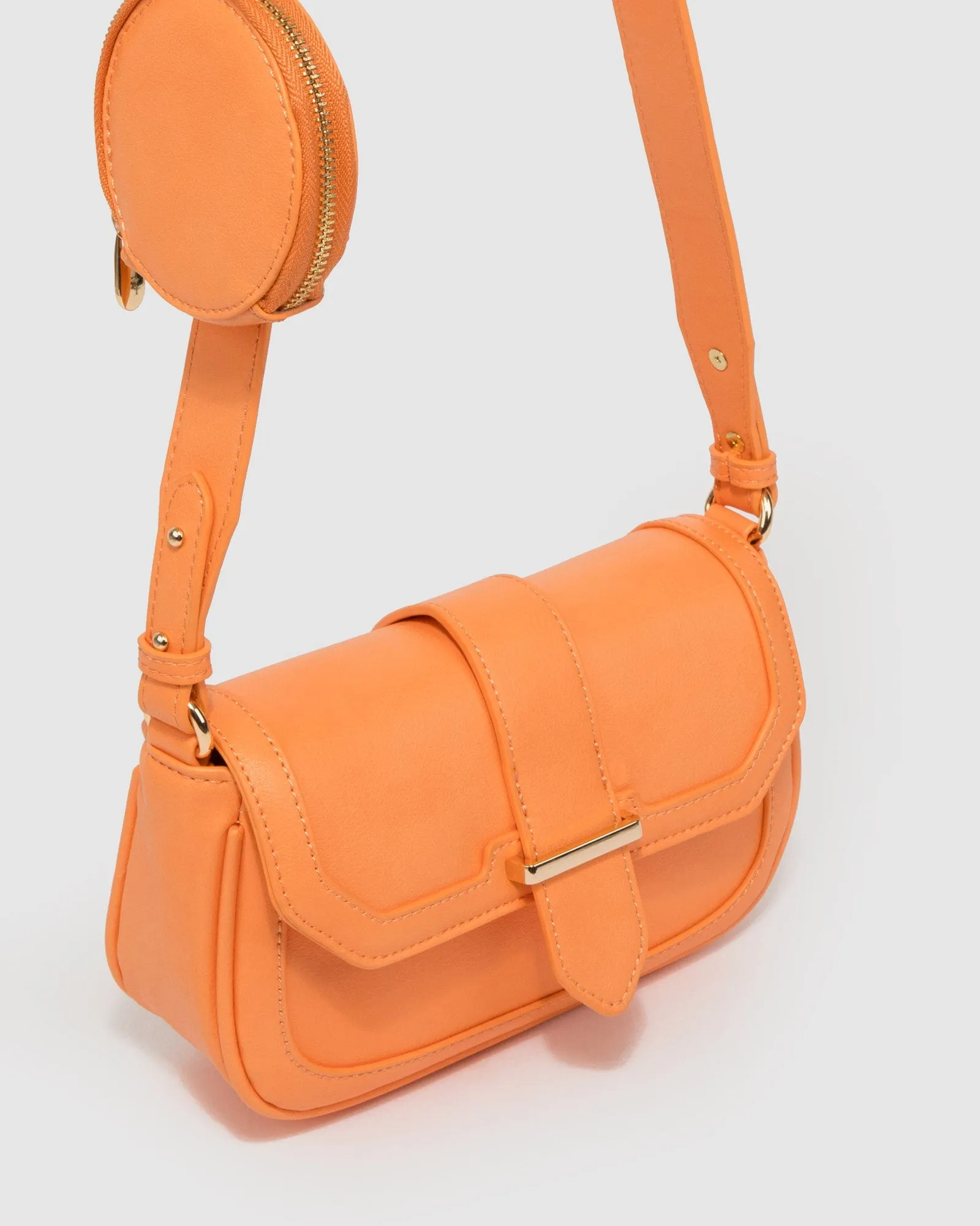 Orange Adwowa Buckle Crossbody Bag