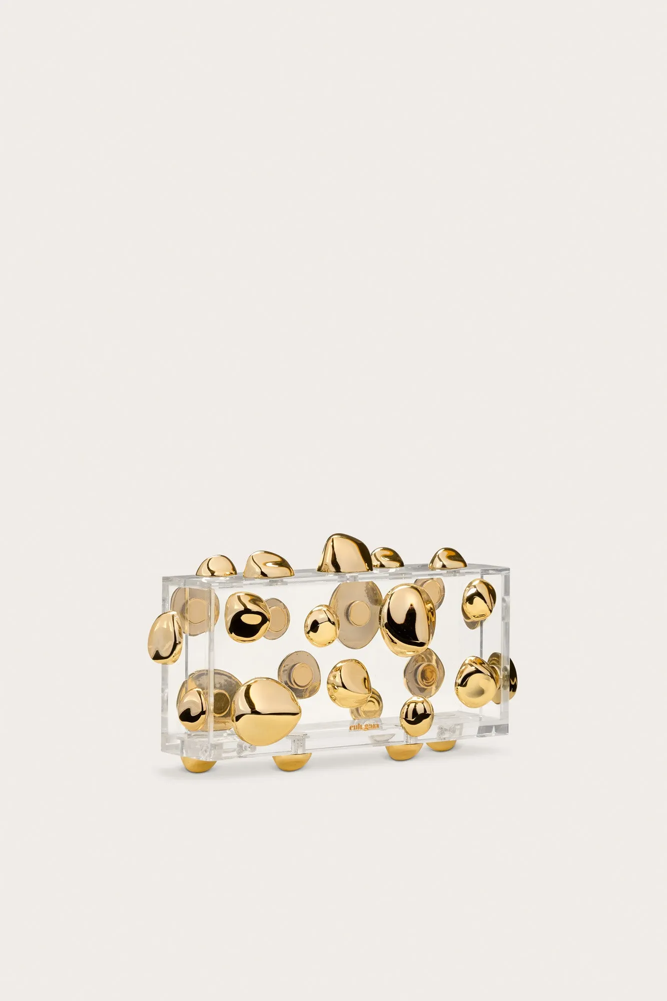 ORBS CLUTCH - SHINY BRASS