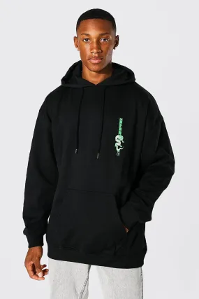 Oversized Dragon Graphic Hoodie