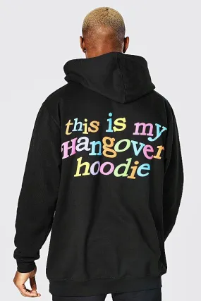 Oversized Hangover Print Hoodie