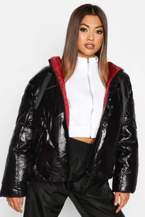 Oversized High Shine Puffer Jacket