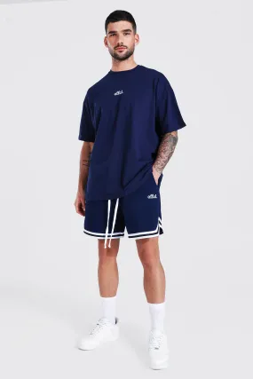 Oversized Offcl T-shirt & Basketball Short