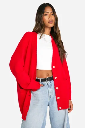 Oversized Soft Knit Boyfriend Cardigan