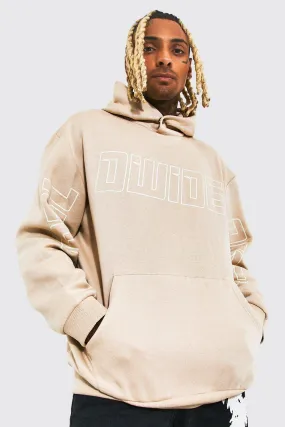 Oversized Worldwide Print Hoodie