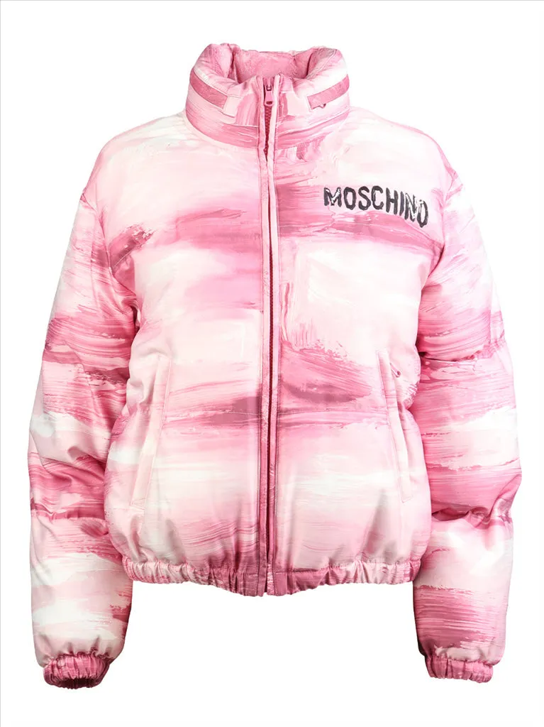 Paint Print Puffer Jacket